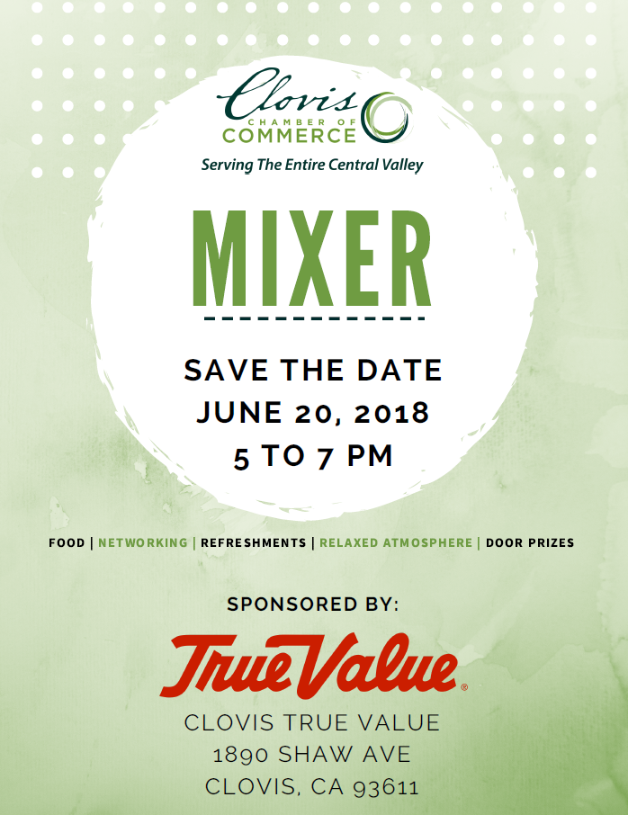 Flyer showing details about Colton's Social House Ribbon Cutting & Mixer on June 11 at 5:30 pm